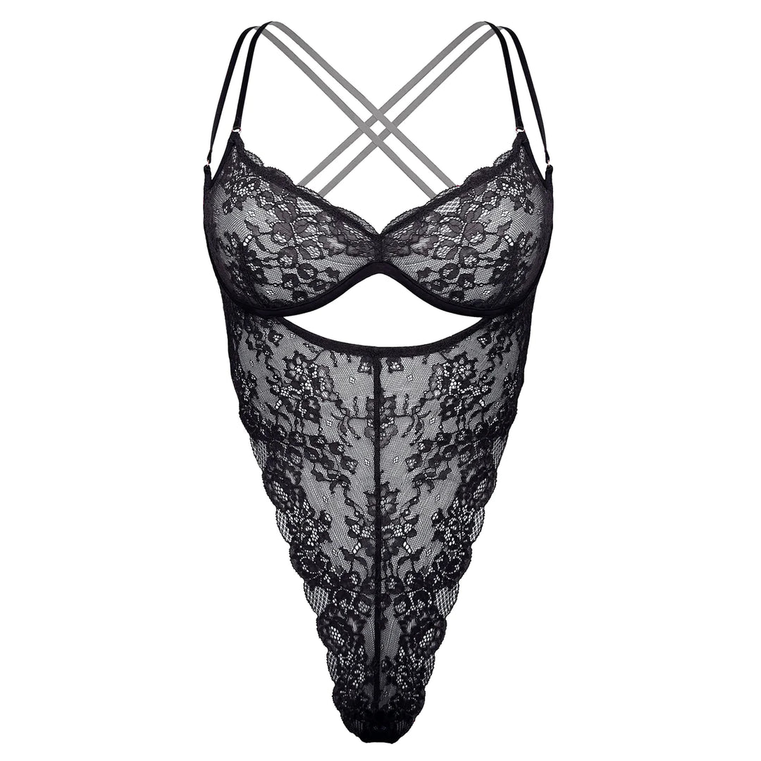 RUSH OUVERT VELVET BODYSUIT