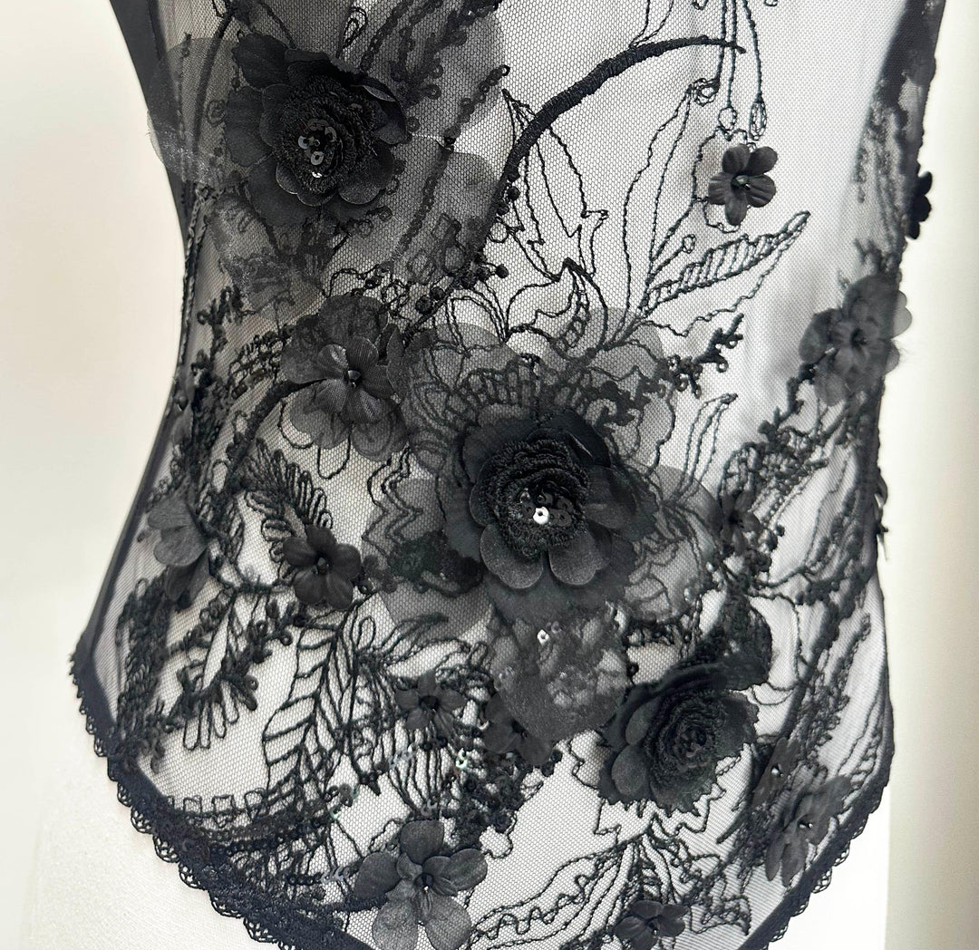 APHRODITE 3D EMBROIDERED BODYSUIT