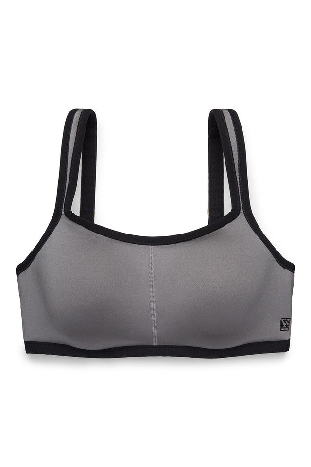 NATORI POWER YOGI SPORTS BRA IN BLACK/GREY - Expect Lace