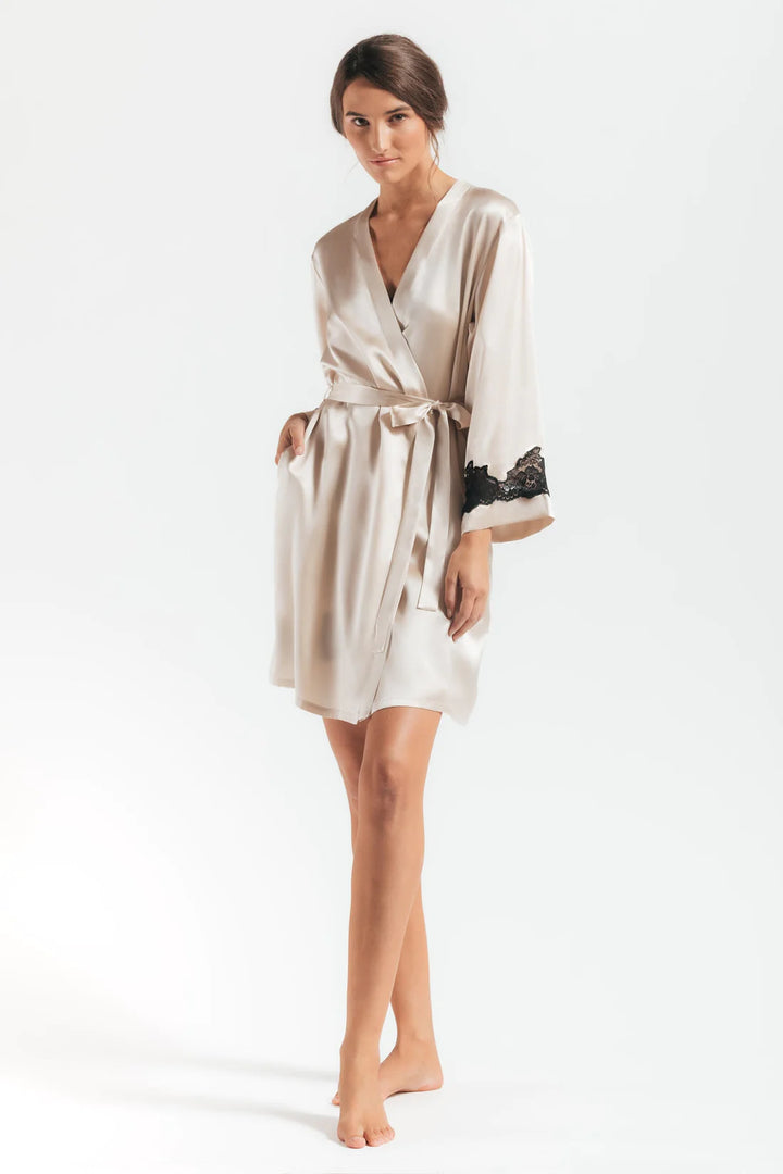 MORGAN ICONIC SHORT SILK ROBE