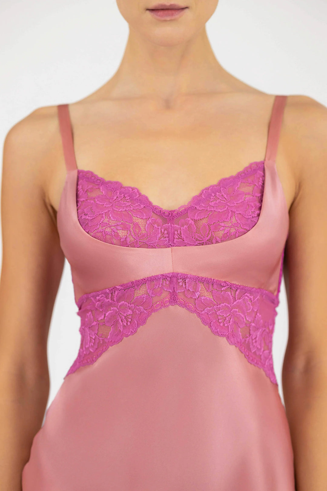 MORGAN CRADLE BUST SILK CHEMISE