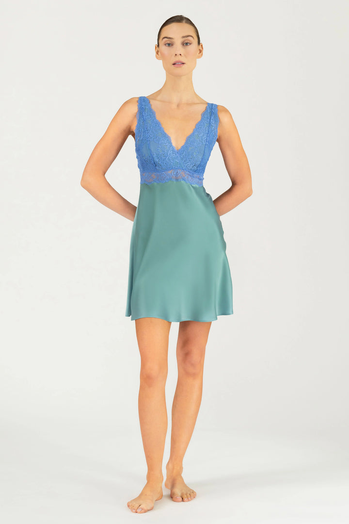 MORGAN ICONIC BUST-SUPPORT SILK CHEMISE