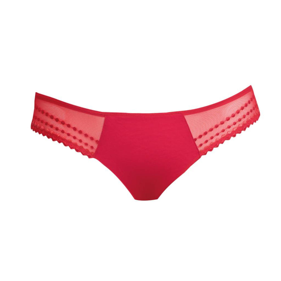 MATILDA THONG - Expect Lace; semi-sheer high-cut brief