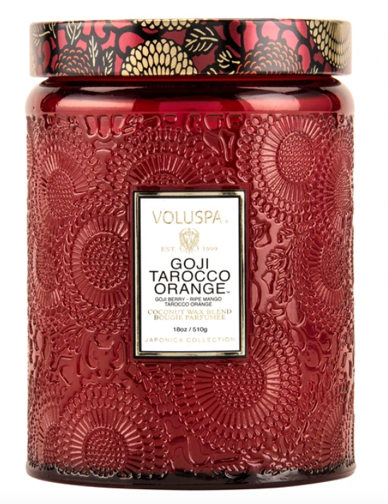 VOLUSPA GOJI TAROCCO ORANGE LARGE JAR CANDLE - Expect Lace