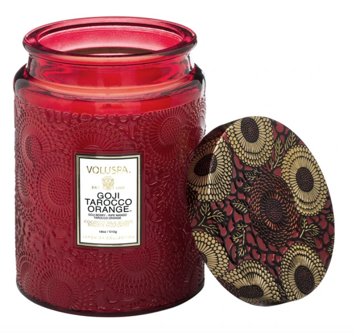 VOLUSPA GOJI TAROCCO ORANGE LARGE JAR CANDLE - Expect Lace