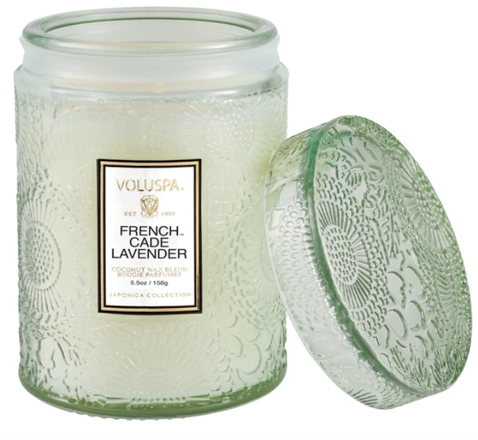 VOLUSPA FRENCH CADE LAVENDER SMALL JAR CANDLE - Expect Lace