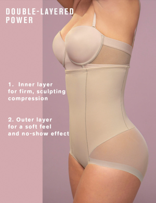 EXTRA HIGH-WAISTED SHEER BOTTOM SCULPTING SHAPER PANTY