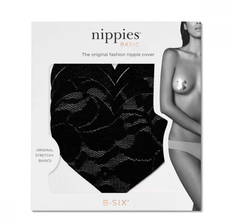 NIPPIES BASIC BLACK HEART PASTIES - Expect Lace