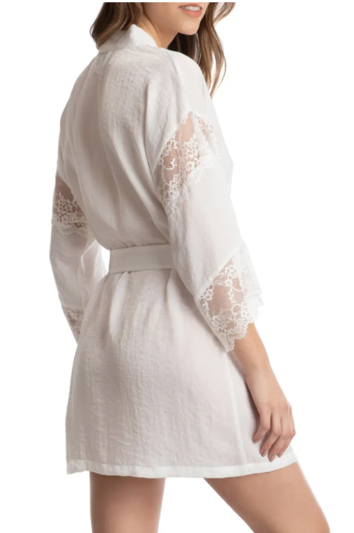 VIOLET LACE TRIM FLORAL WRAP - Expect Lace