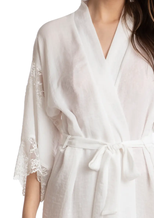 VIOLET LACE TRIM FLORAL WRAP - Expect Lace