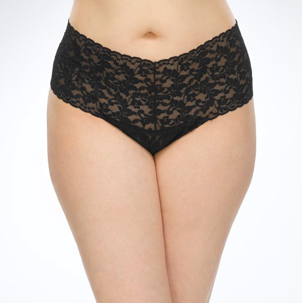 PLUS RETRO LACE THONG - Expect Lace