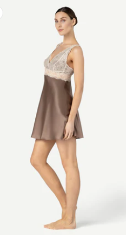 MORGAN ICONIC BUST-SUPPORT SILK CHEMISE - Expect Lace