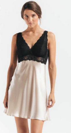MORGAN ICONIC BUST-SUPPORT SILK CHEMISE - Expect Lace