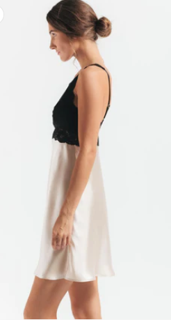MORGAN ICONIC BUST-SUPPORT SILK CHEMISE - Expect Lace
