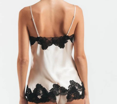 MORGAN LACE SPAGHETTI SILK CAMISOLE - Expect Lace