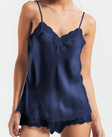 MORGAN LACE SPAGHETTI SILK CAMISOLE - Expect Lace