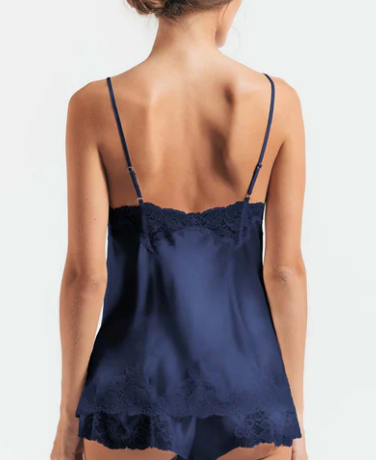 MORGAN LACE SPAGHETTI SILK CAMISOLE - Expect Lace