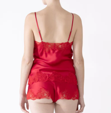 MORGAN LACE SPAGHETTI SILK CAMISOLE - Expect Lace