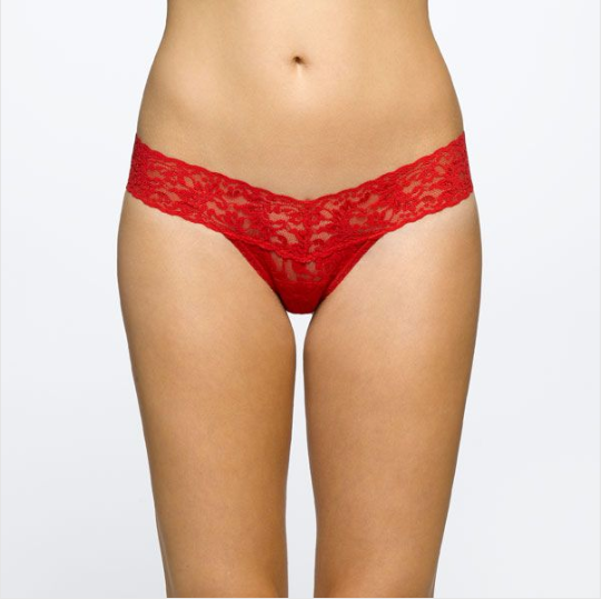 HANKY PANKY ROLLED SIGNATURE LACE LOW RISE THONG - Expect Lace