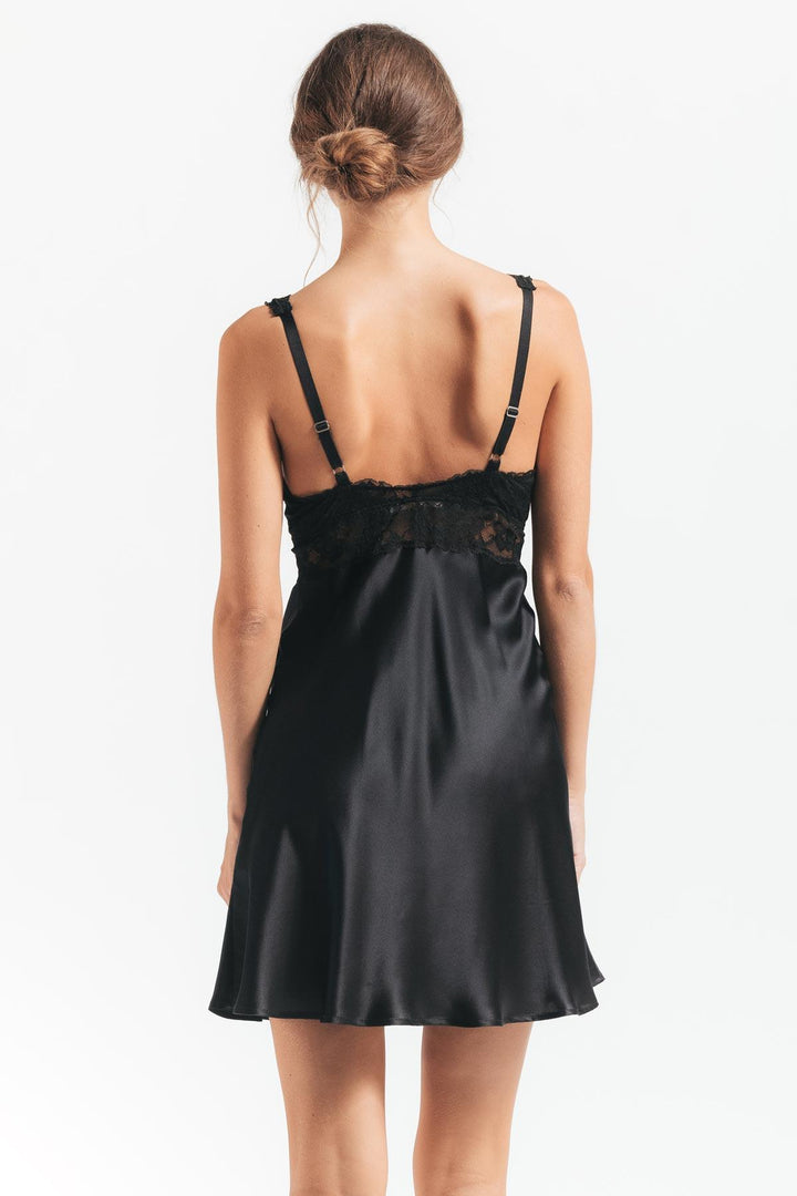 MORGAN ICONIC BUST-SUPPORT SILK CHEMISE - Expect Lace
