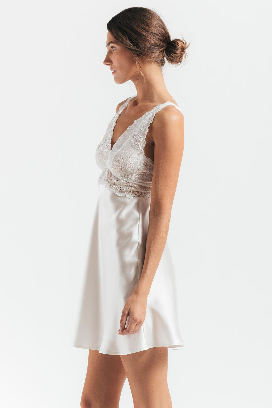MORGAN ICONIC BUST-SUPPORT SILK CHEMISE - Expect Lace