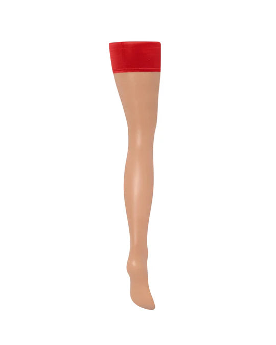 RED PLAIN LEG/PLAIN TOP HOLD UPS