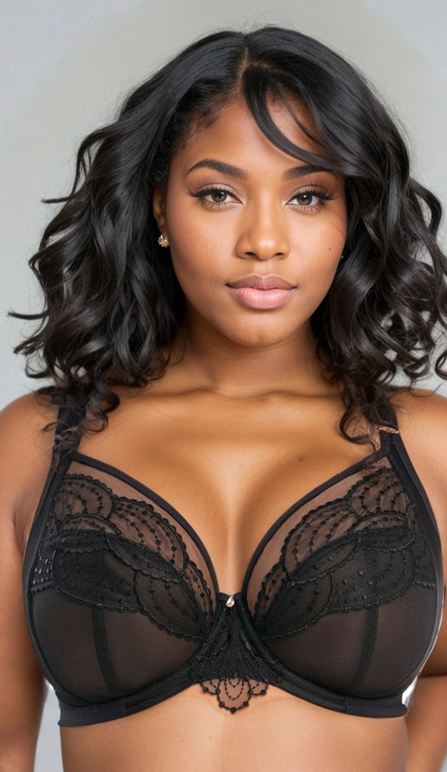 PRIYA BRA - Expect Lace; Elomi full figure lace cup bra supportive t-shirt bra