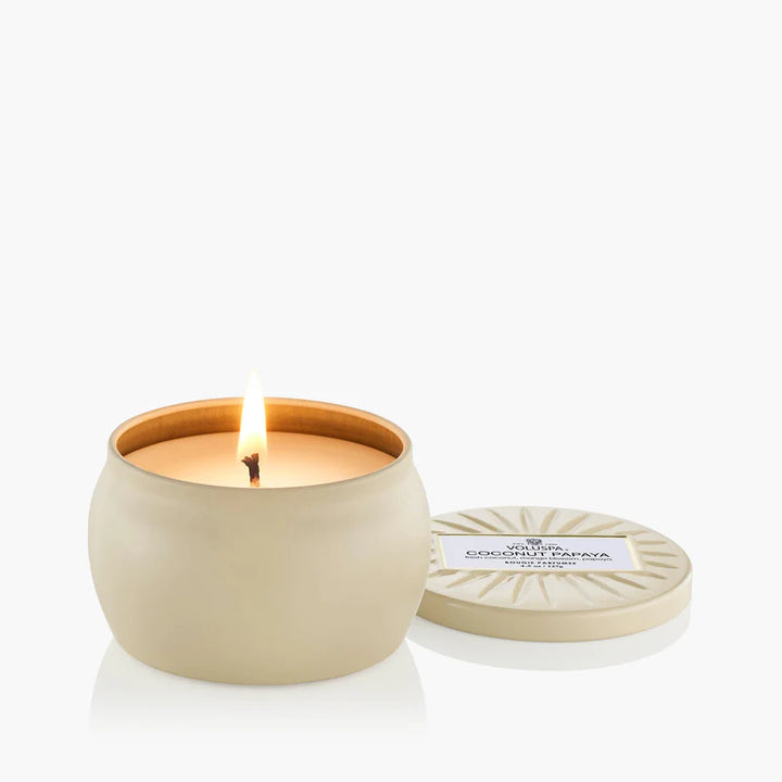 COCONUT PAPAYA MINI TIN CANDLE
