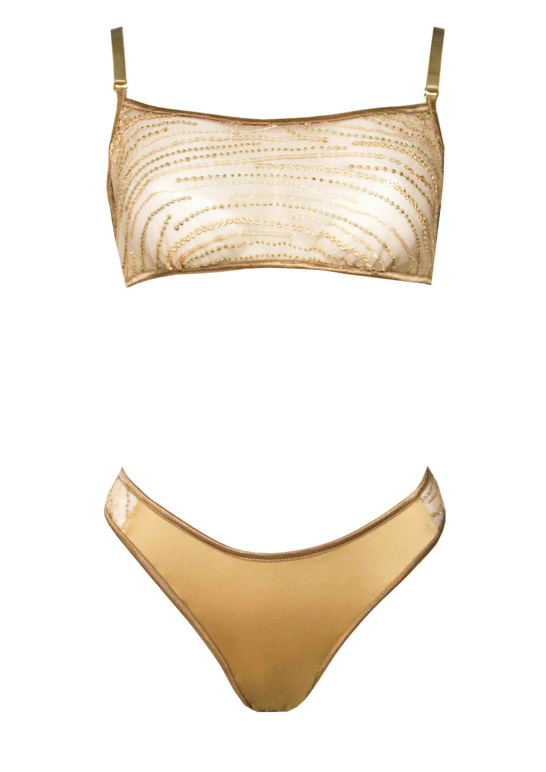 GOLD SPARKLE LINGERIE SET