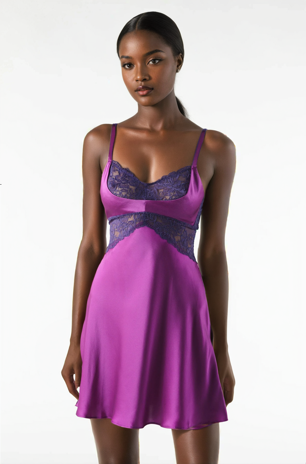 MORGAN CRADLE BUST SILK CHEMISE