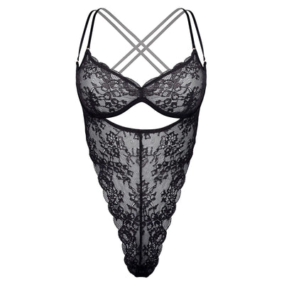 RUSH OUVERT VELVET BODYSUIT