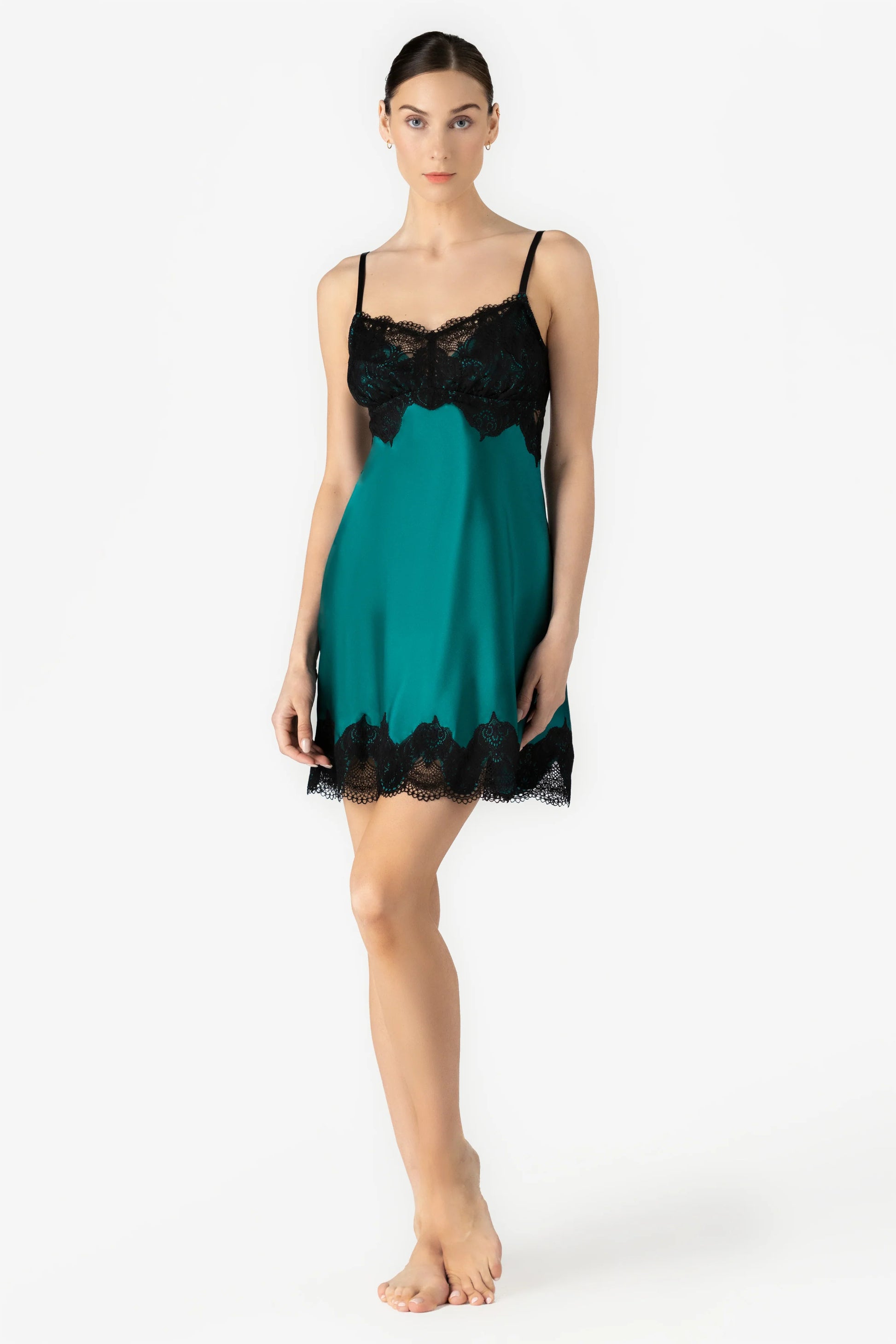 SABRINA MAGIC BUST SUPPORT SILK CHEMISE - Expect Lace