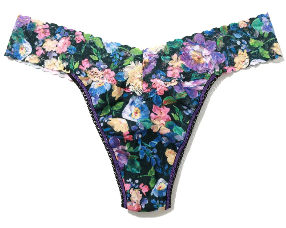 HANKY PANKY PRINTED LACE ORIGINAL RISE THONG