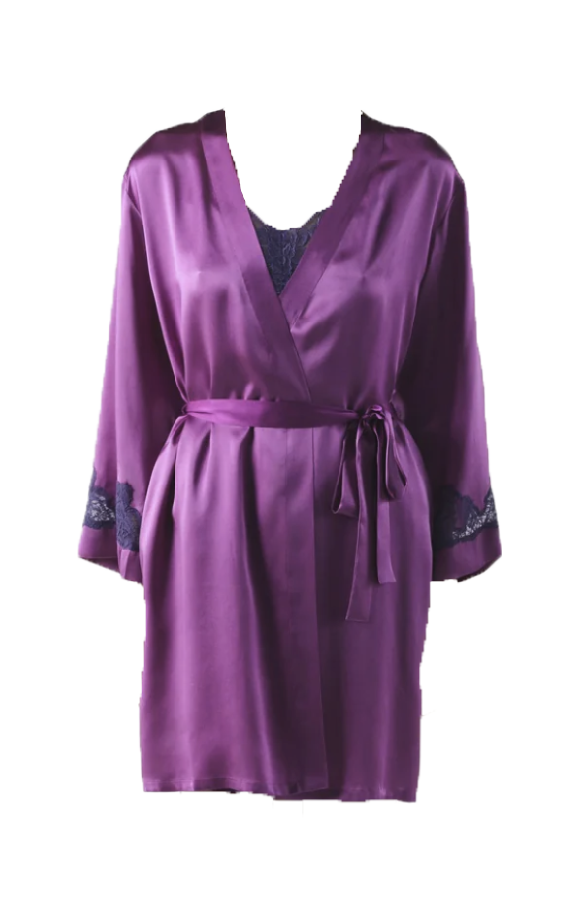 MORGAN ICONIC SHORT SILK ROBE – Expect Lace