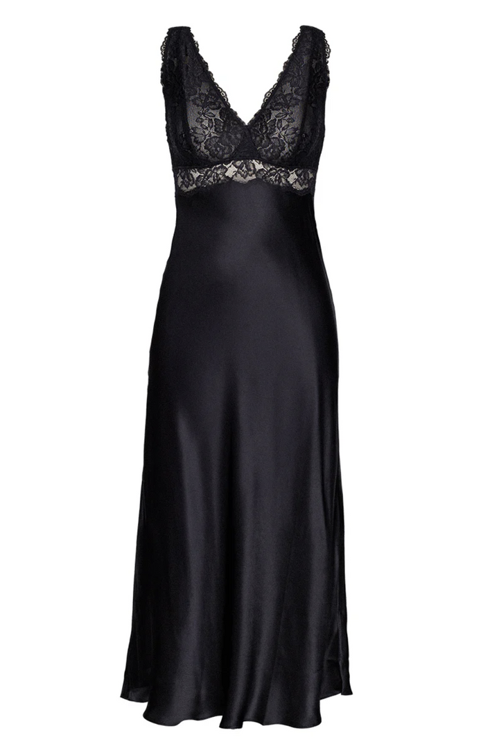 MORGAN ICONIC BUST-SUPPORT LONG SILK GOWN