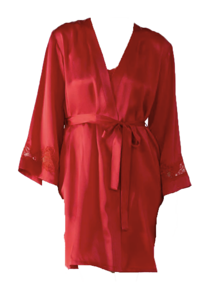 MORGAN ICONIC SHORT SILK ROBE