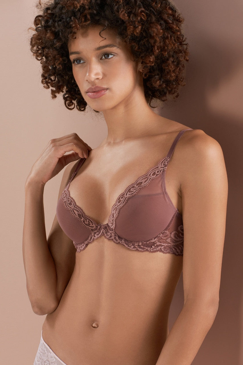 NATORI FEATHERS BRA IN CINNAMON - Expect Lace