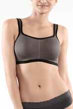 Load image into Gallery viewer, NATORI POWER YOGI SPORTS BRA IN BLACK/GREY - Expect Lace
