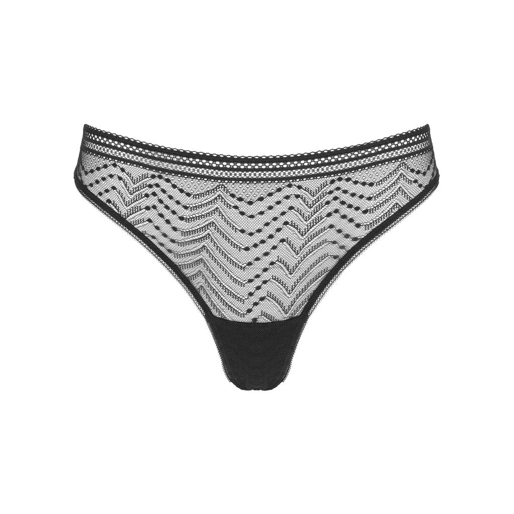 ECLATANTE NOIR THONG