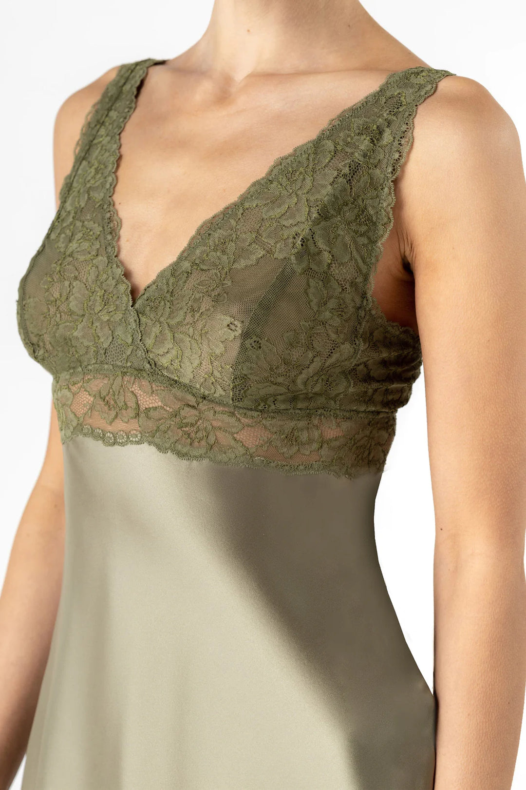MORGAN ICONIC BUST-SUPPORT SILK CHEMISE - Expect Lace