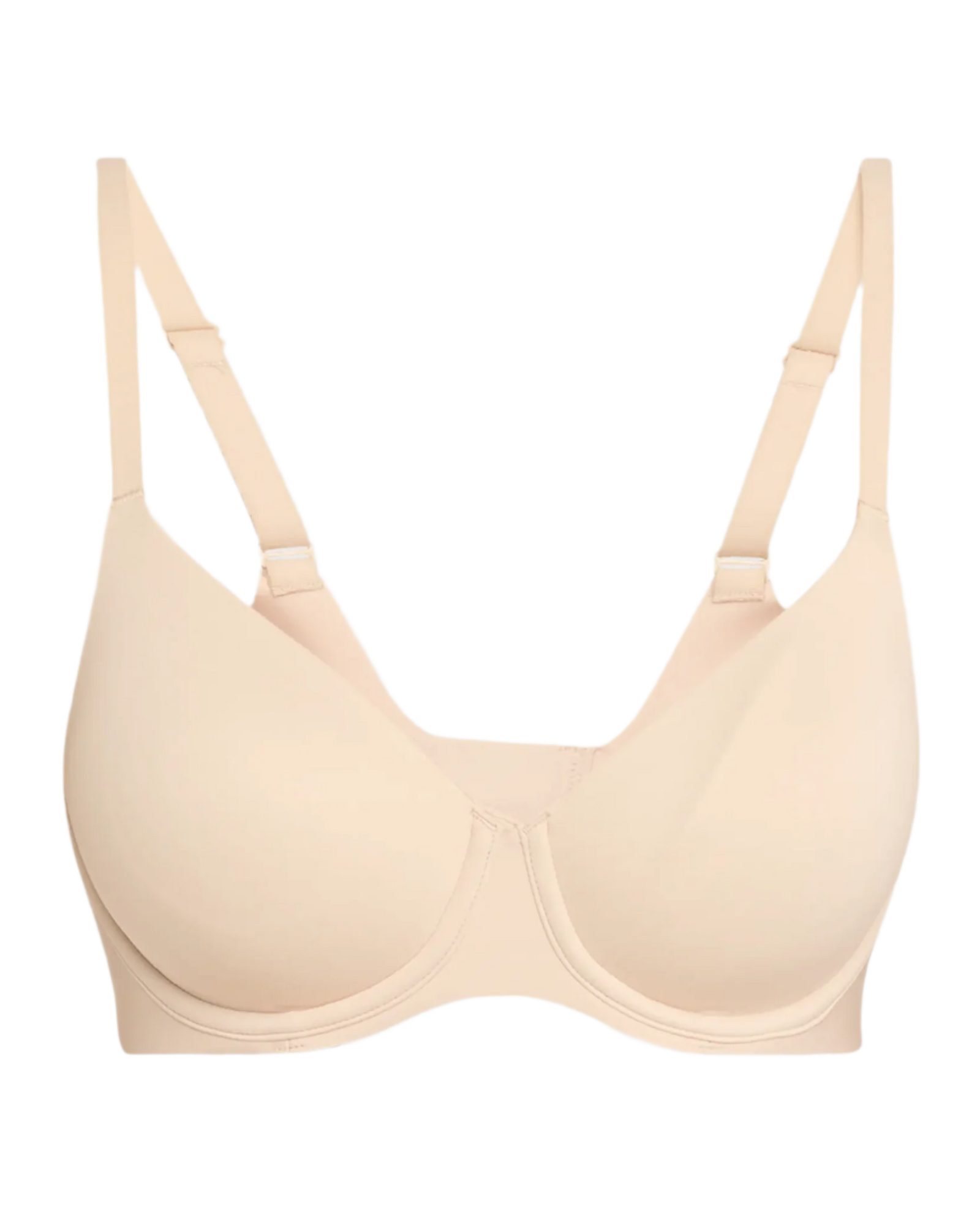 Beige bra on a light gray background
