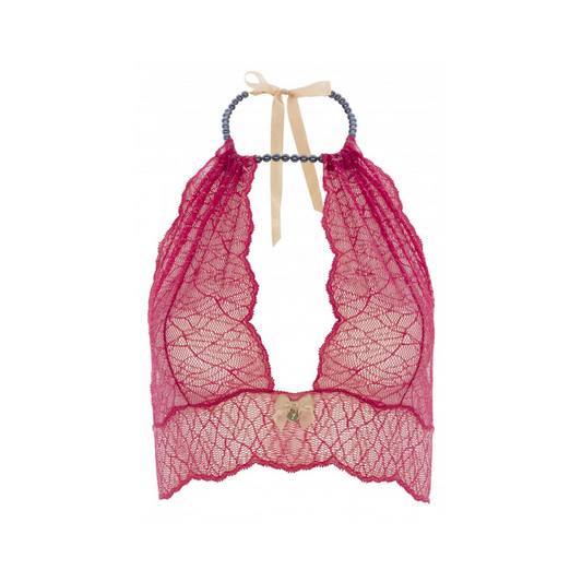 SYDNEY DARK PEARL HALTER BRALETTE - Expect Lace
