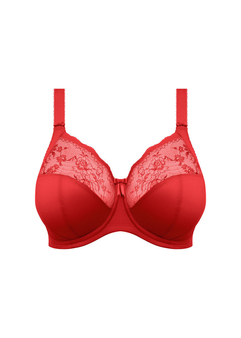 MORGAN BRA - HAUTE RED - Expect Lace; Elomi signature three section cup and side support frame