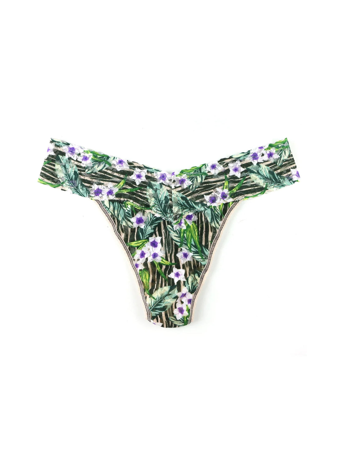 HANKY PANKY PRINTED LACE ORIGINAL RISE THONG - Expect Lace