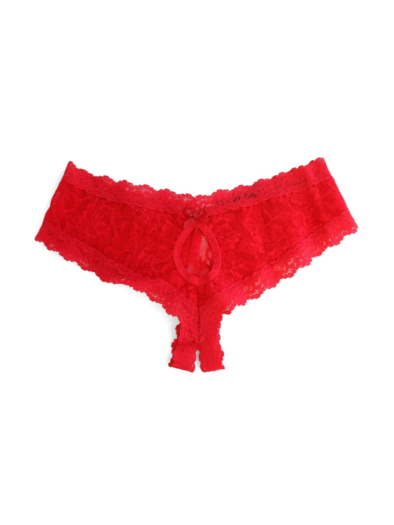 LACE CROTCHLESS CHEEKY HIPSTER - Expect Lace