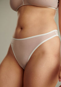 THE MESH HIGH LEG BIKINI – WHITE - Expect Lace