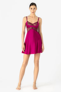 MORGAN CRADLE BUST SILK CHEMISE - NEW COLORS - Expect Lace