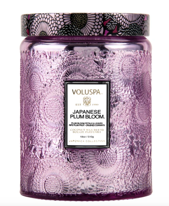 VOLUSPA JAPANESE PLUM BLOOM LARGE JAR CANDLE - Expect Lace