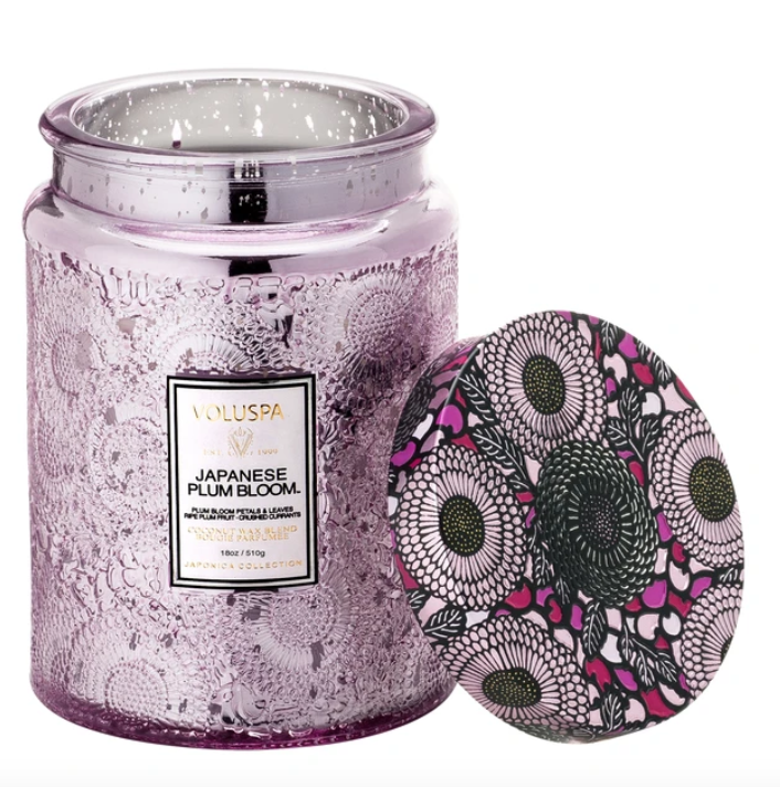 VOLUSPA JAPANESE PLUM BLOOM LARGE JAR CANDLE - Expect Lace