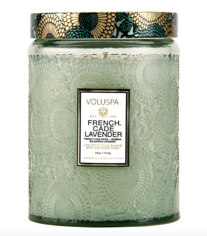 VOLUSPA FRENCH CADE LAVENDER LARGE CANDLE - Expect Lace